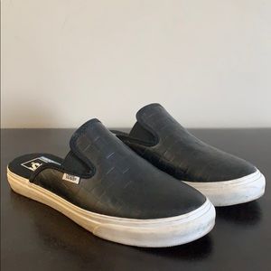 Vans women’s mule SF leather checkerboard black